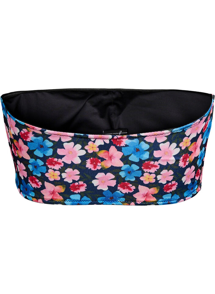 Blomstret bandeau bikinitopp, Multi Flower AOP, Packshot