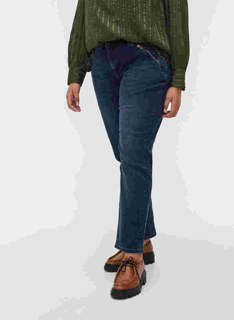 Slim fit Emily jeans med nagler, Dark blue, Model image number 3
