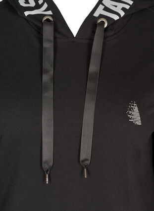 Sweatshirt med hette, Black, Packshot image number 2