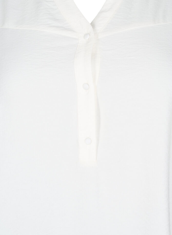 Bluse med volangkrage, Vanilje, Packshot image number 2