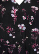 Kort kjole med blomstertrykk, Svart, Packshot image number 2