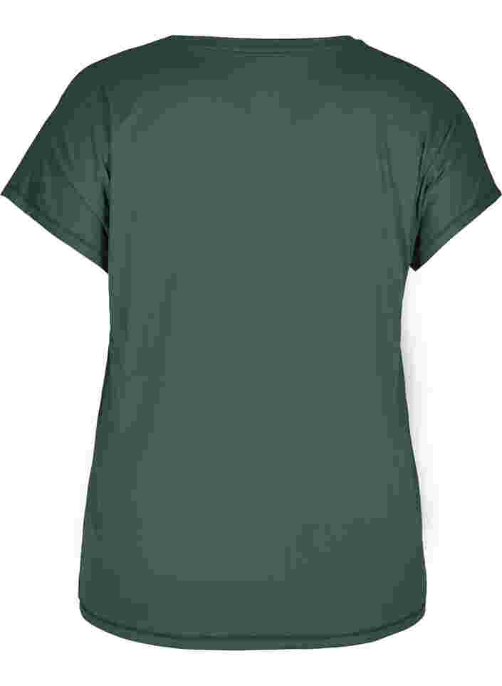 Ensfarget T-skjorte til trening, Green Gables, Packshot image number 1