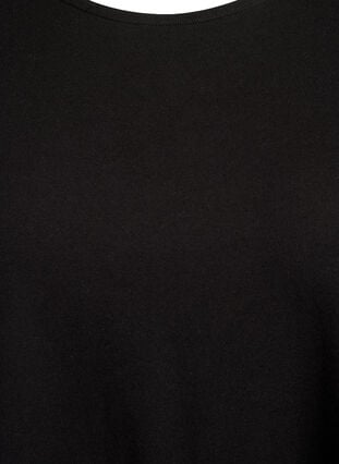 Zizzi Langermet kjole med rund hals og sebramønster, Black, Packshot image number 2