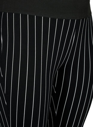 Leggings med pinstriper, Black/White Stripes, Packshot image number 2