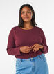Basis jersey bluse med lange ermer, R&oslash;d, Model image number 0