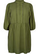 Knelang kjole med broderi og 3/4-ermer, Winter Moss, Packshot image number 0