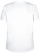 Basic T-skjorte i bomull med rund hals, Hvit, Packshot image number 1