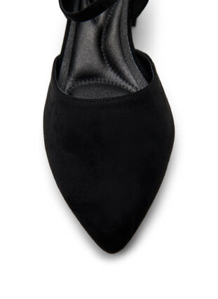 Zizzi Wide fit - Pumps med doble stropper, Black, Packshot image number 4
