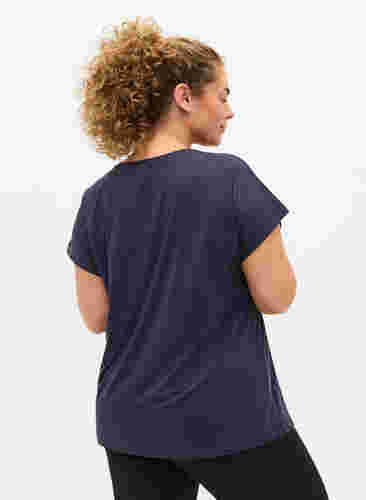 Ensfarget t-skjorte til trening, Graphite, Model image number 1