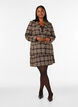 Rutete blazer med lommer og splitt bak, Brun, Model image number 1
