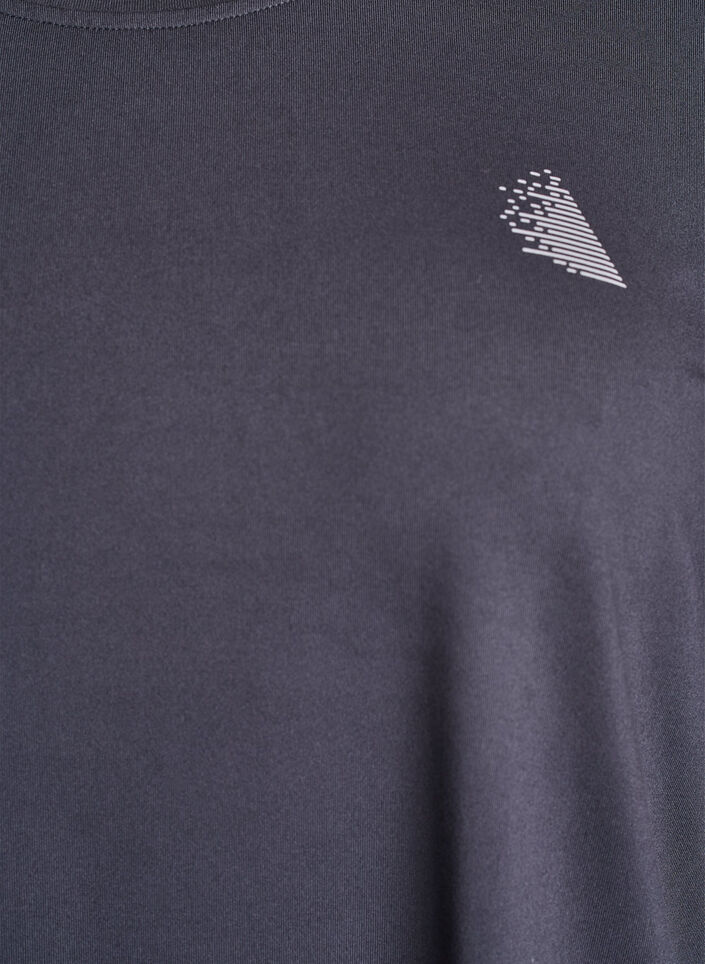 Treningsbluse med 3/4-ermer, Gr&aring;, Packshot image number 2