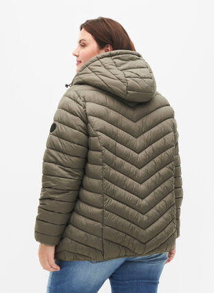 Lettvektsjakke med hette, Bungee Cord , Model image number 1