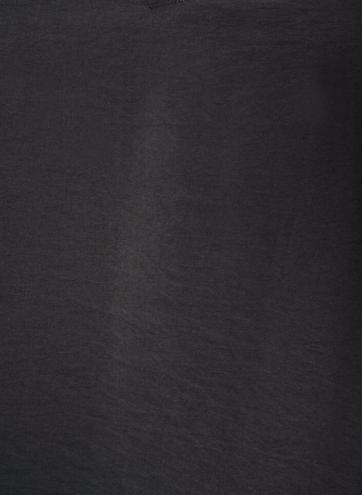 Bluse med ballongeffekt og chiffon-detaljer, Svart, Packshot image number 2