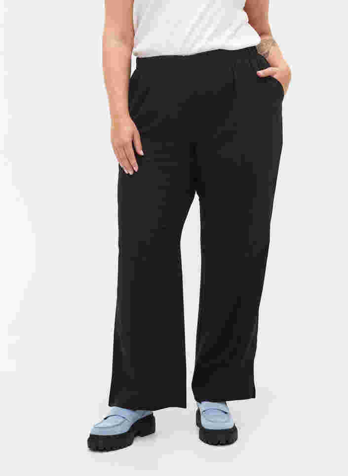 Slengbukser med lommer, Black, Model image number 2