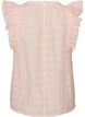 Ermel&oslash;s bluse med tekstur og volanger, Rosa, Packshot image number 1