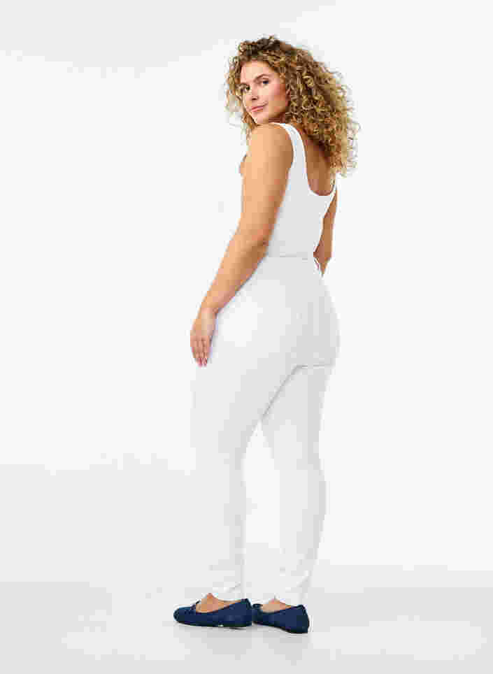 Super slim Amy jeans med høyt liv, White, Model