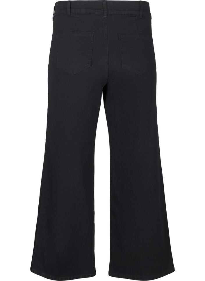 Vide jeans, Svart, Packshot image number 1
