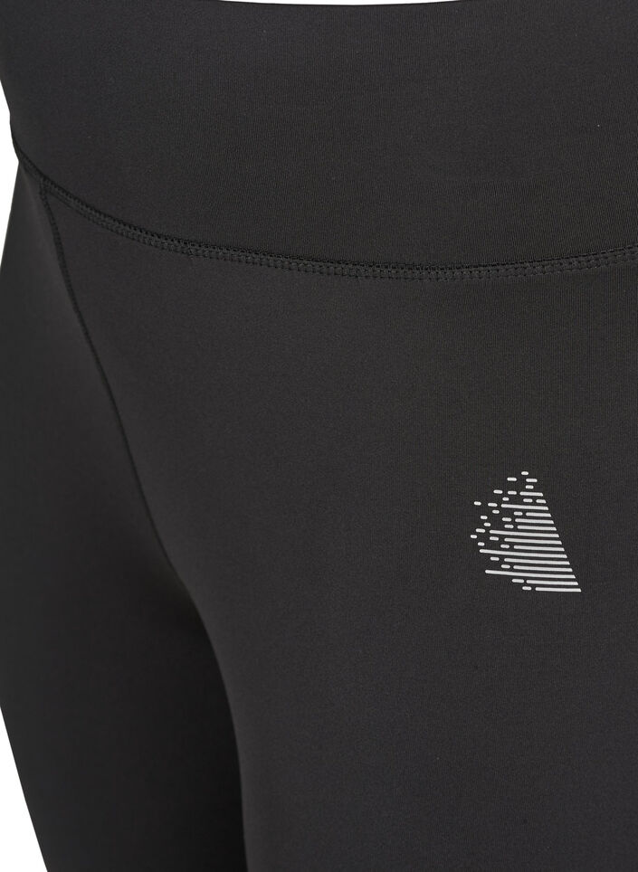 Tettsittende capribukser til trening, Svart, Packshot image number 3