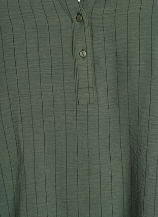 Zizzi FLASH - Skjortebluse med nålestriper, Grønn, Packshot image number 2