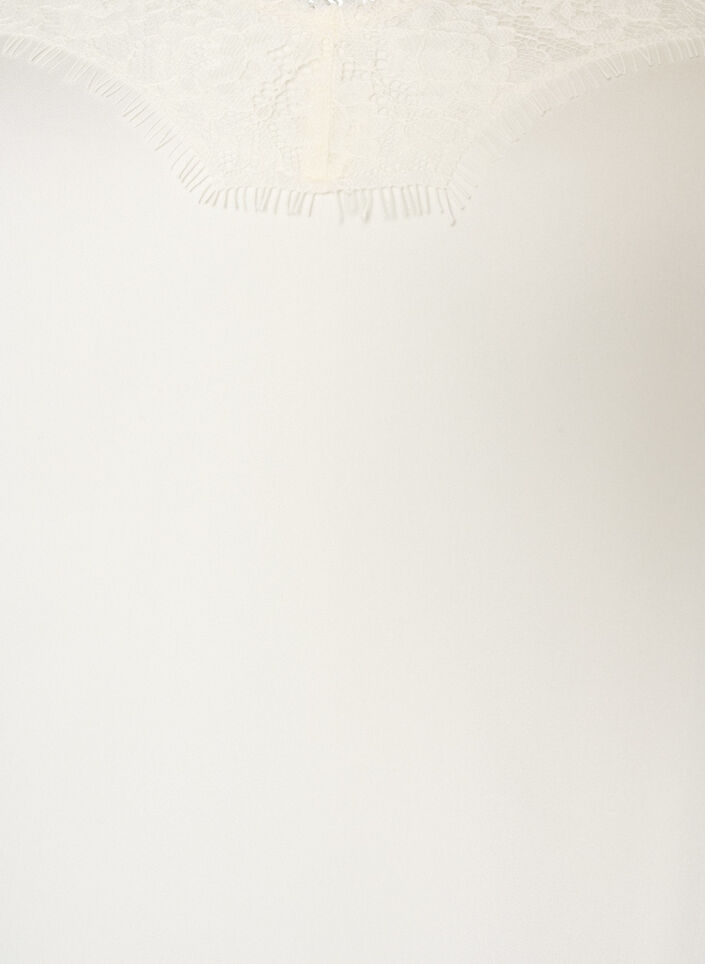 Stroppetopp med blonder og asymmetrisk kant, Vanilje, Packshot image number 2