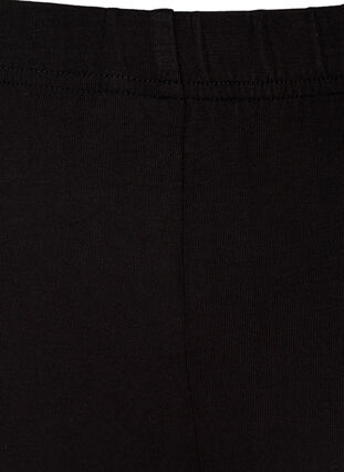 Zizzi Ensfargede standard sykkelshorts, Svart, Packshot image number 2