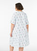 Kort A-linjekjole i bomullsmuslin, Vanilje, Model image number 2