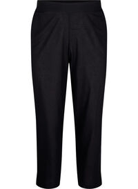 Ledig bukse i lin- og bomullsblanding, Black Ledig bukse i lin- og bomullsblanding