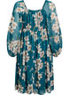Chiffon festkjole med lange ermer, Gr&oslash;nn, Packshot image number 1