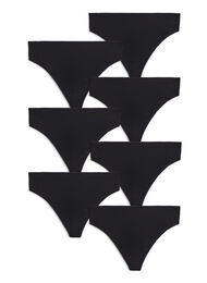 7-pack g-streng i bomull, Svart