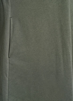 Zizzi Knelang jerseykjole med lommer og A-fasong, Grønn, Packshot image number 3