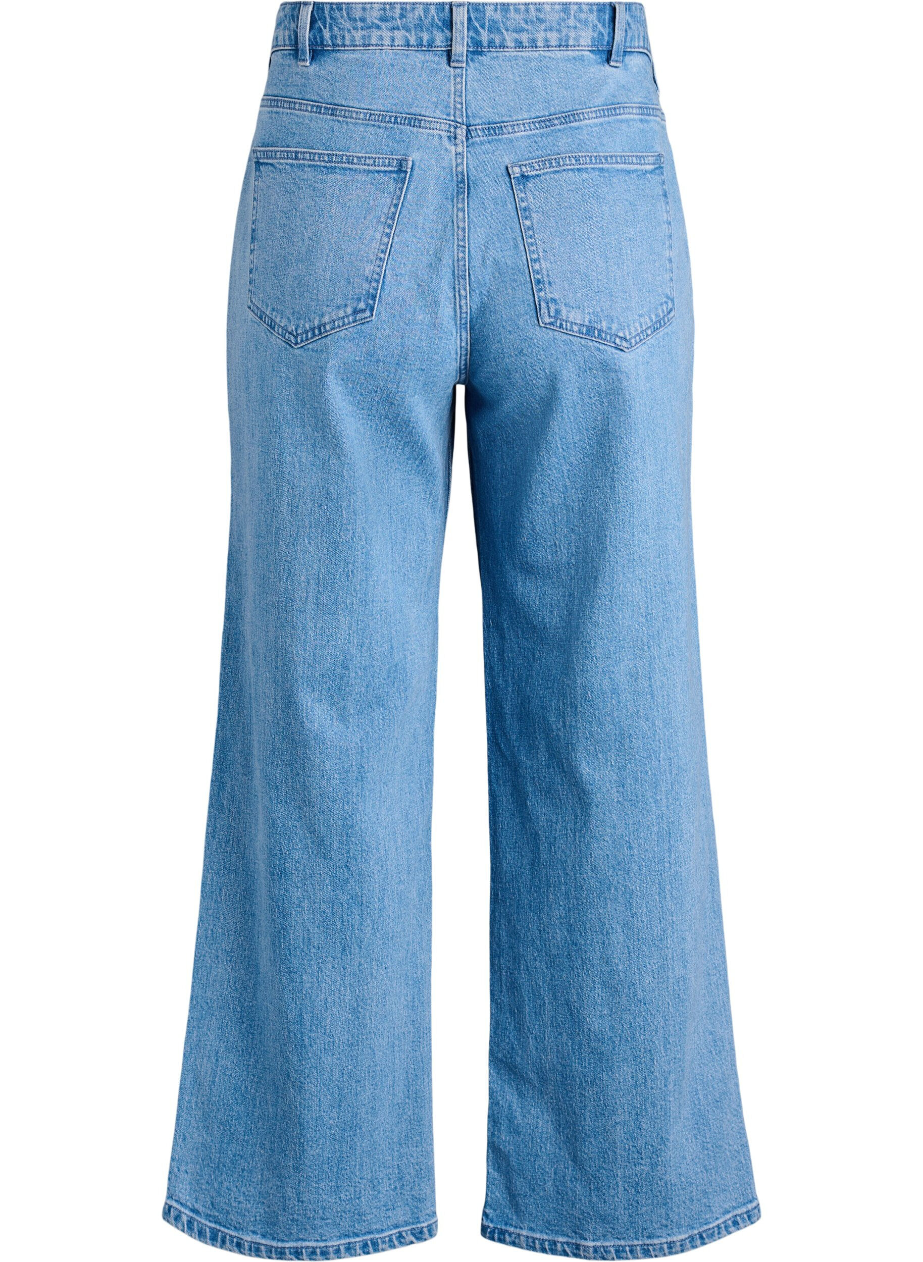 ZizziJeans med vide ben og h&oslash;y midje, Bl&aring;, Packshot image number 1