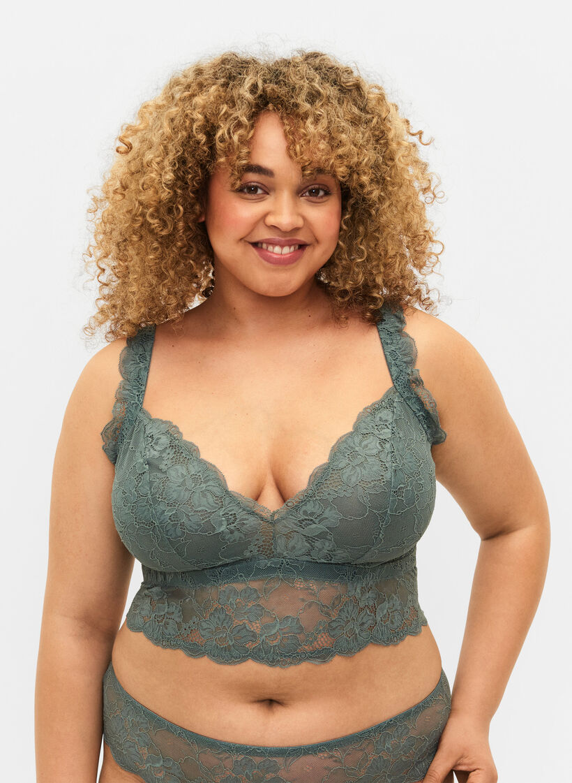 Blonde-BH uten bøyle, Balsam Green Ass, Model image number 0