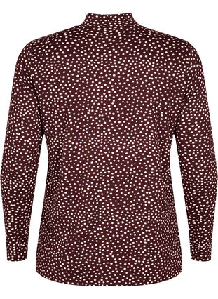 FLASH - Bluse med lange ermer og turtleneck, Fudge Dot, Packshot image number 1