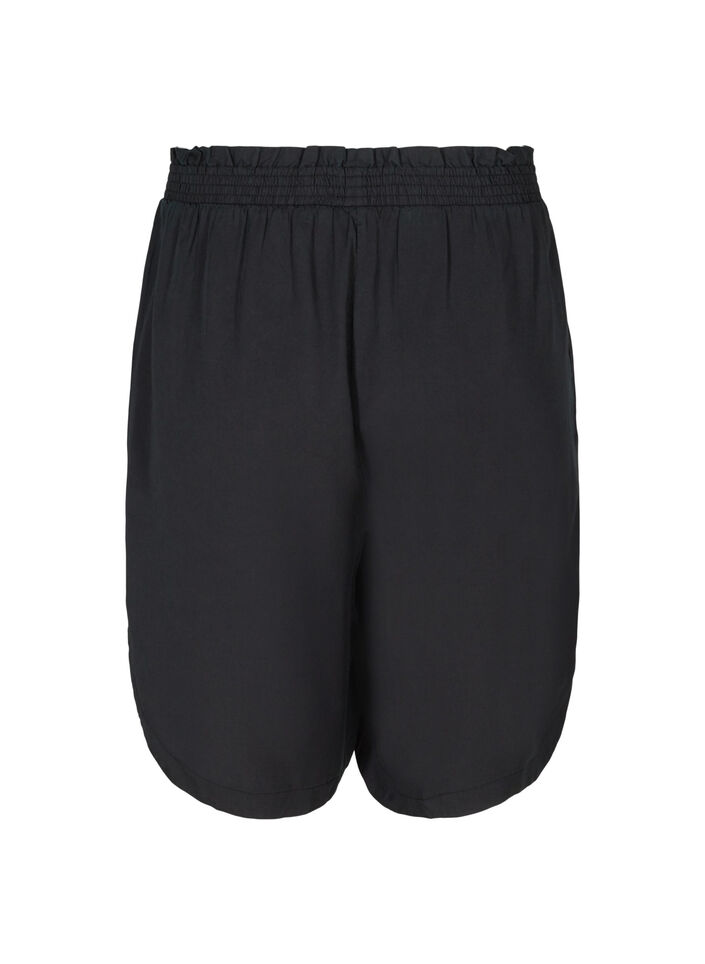 Løs bermudashorts med smock, Black, Packshot image number 1