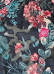 Bluse med blomstertrykk og vevd tekstur, Svart, Packshot image number 2