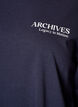 Langermet jerseybluse med teksttrykk, Bl&aring;, Packshot image number 2