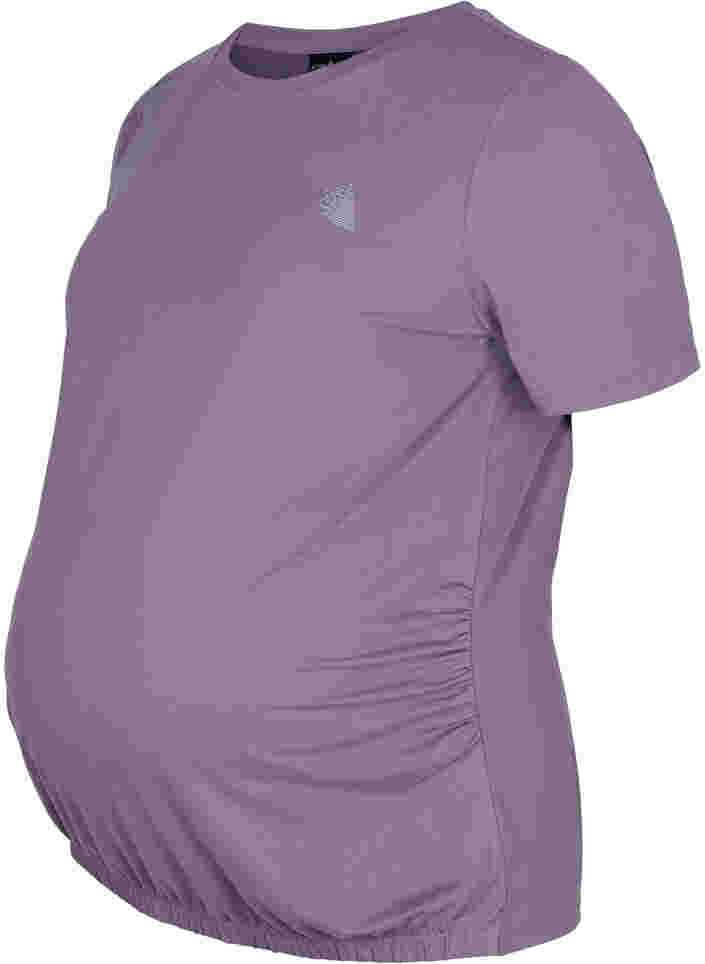 T-skjorte til trening for gravide, Purple Sage, Packshot image number 0