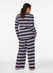 Stripete pyjamabukser med vide ben, Bl&aring;, Model image number 2