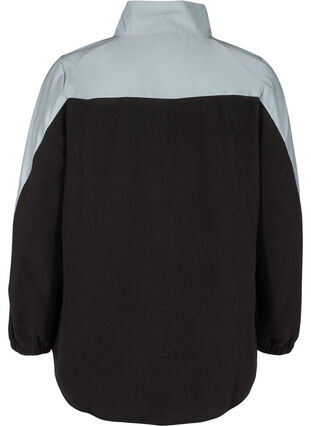 Treningsjakke med fleece og refleks, Black, Packshot image number 1