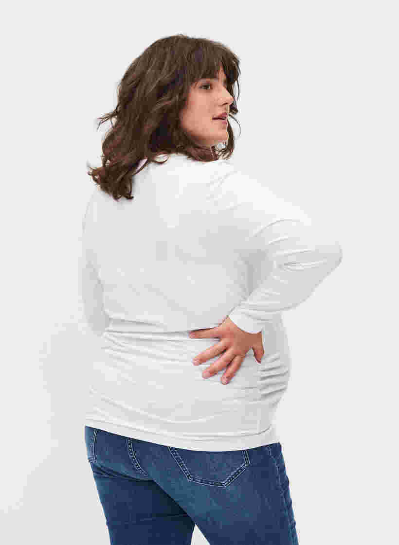 Basisbluse til gravide med lange ermer, White, Model image number 1