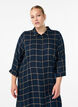 Lang rutete skjortekjole, Blå, Model image number 2