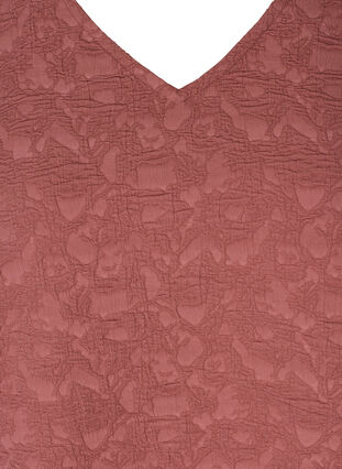 Bluse med struktur og puffermer, Wild Ginger, Packshot image number 2