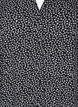 Midi-kjole med lange ermer, Black Small Flower, Packshot image number 2