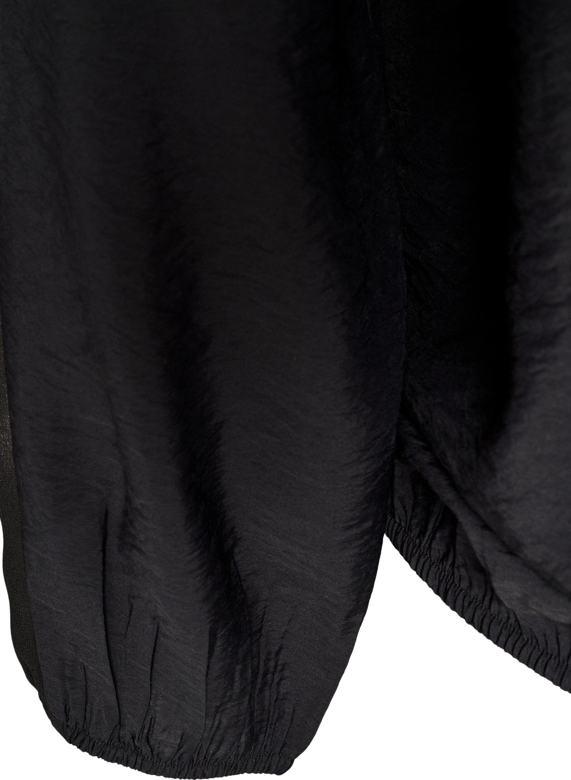 ZizziBluse med ballongeffekt og chiffon-detaljer, Svart, Packshot image number 3