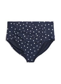Høytlivs bikinitruse med polkaprikker, Svart Høytlivs bikinitruse med polkaprikker