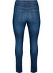 Super slim Amy jeans med slitte detaljer og høyt liv, Dark blue, Packshot image number 1