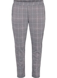 Cropped Maddison bukser med rutete mønster, Black Check