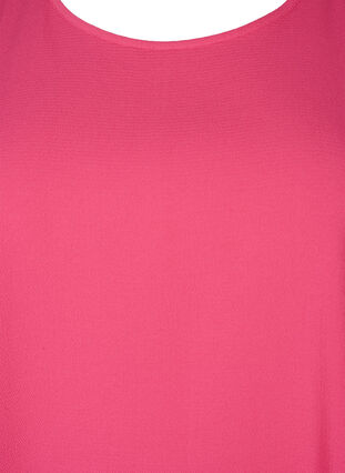 Bluse med korte ermer og rund hals, Raspberry Sorbet, Packshot image number 2