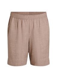 Shorts med lommer og h&oslash;y midje, Brun