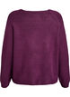 Mykt strikkeplagg med rund hals, Lilla, Packshot image number 1